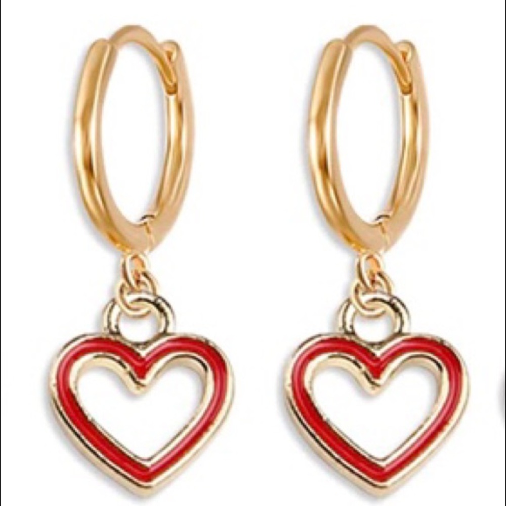 3/$15 Cutout Heart Huggie Earrings